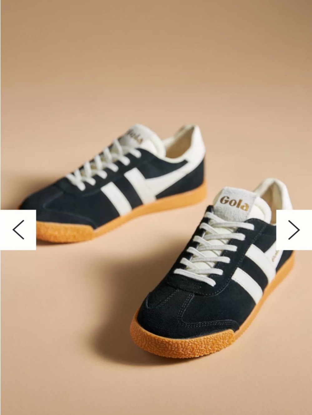 Gola Classics Elan sneakers in black and white. 
Size 6 -6.5